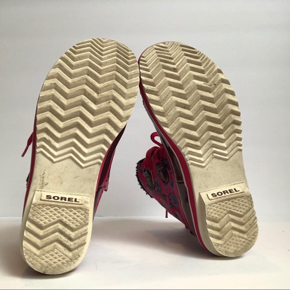 SOREL Tivoli Pink Carnation Floral Winter Boots - Picture 8 of 8